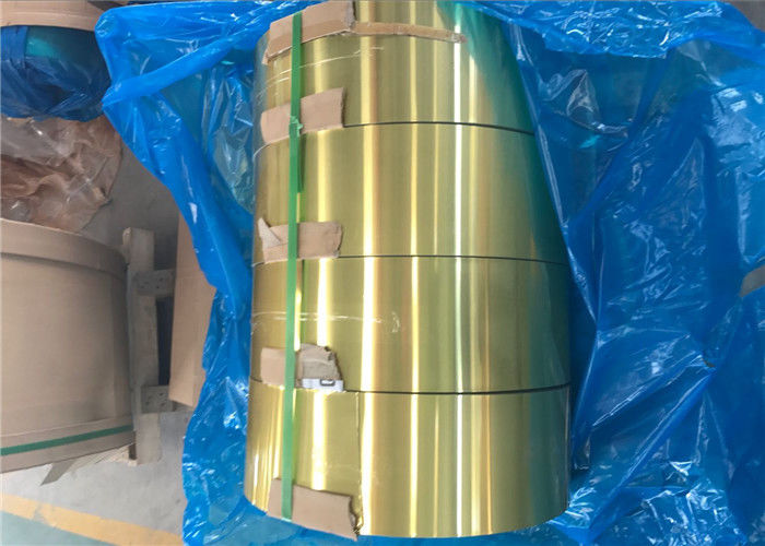 Epoxy Hydrophilic Gold Aluminium Foil H22 For Air Conditioner Radiator
